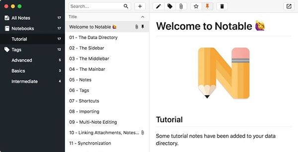 Notable：一款开源、高颜值、跨平台的 Markdown 编辑器