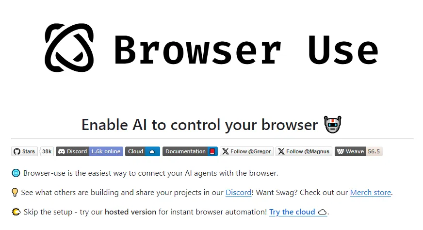 Browser Use：让AI轻松操控你的浏览器新神器！
