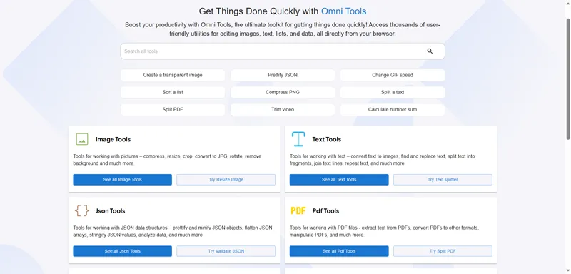 OmniTools(开源多功能在线工具网站源码)