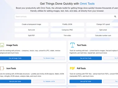 OmniTools(开源多功能在线工具网站源码)免费下载