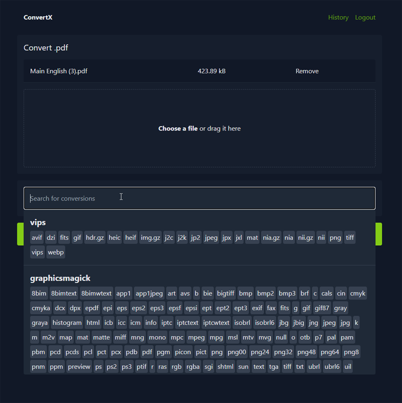 ConvertX(开源在线文件格式转换器)网站源码