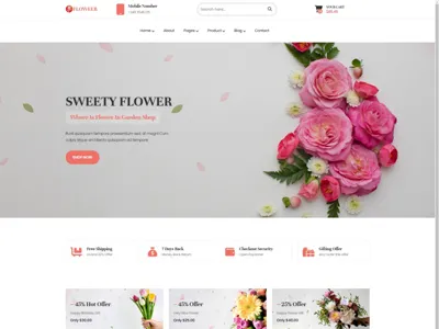HTML5响应式鲜花商城网站模板免费下载
