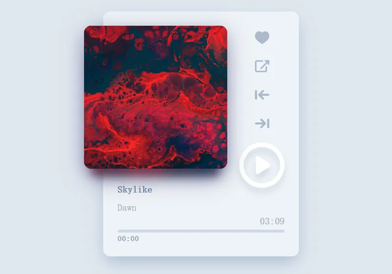 Vue简洁大气网页音乐播放器源代码