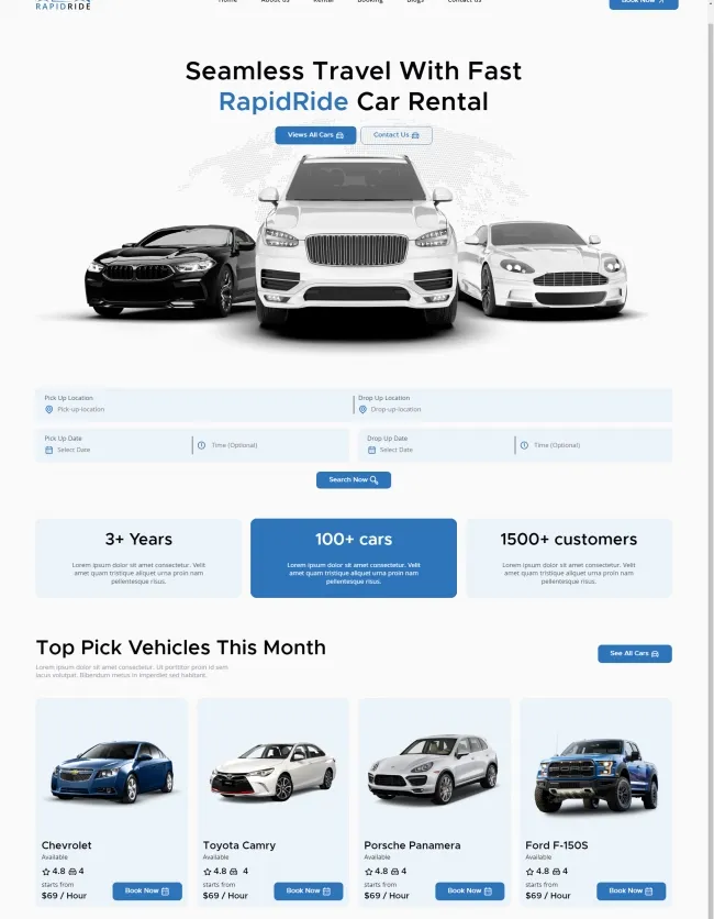 HTML响应式汽车租赁公司网站源码 HTML响应式汽车租赁公司网站源码