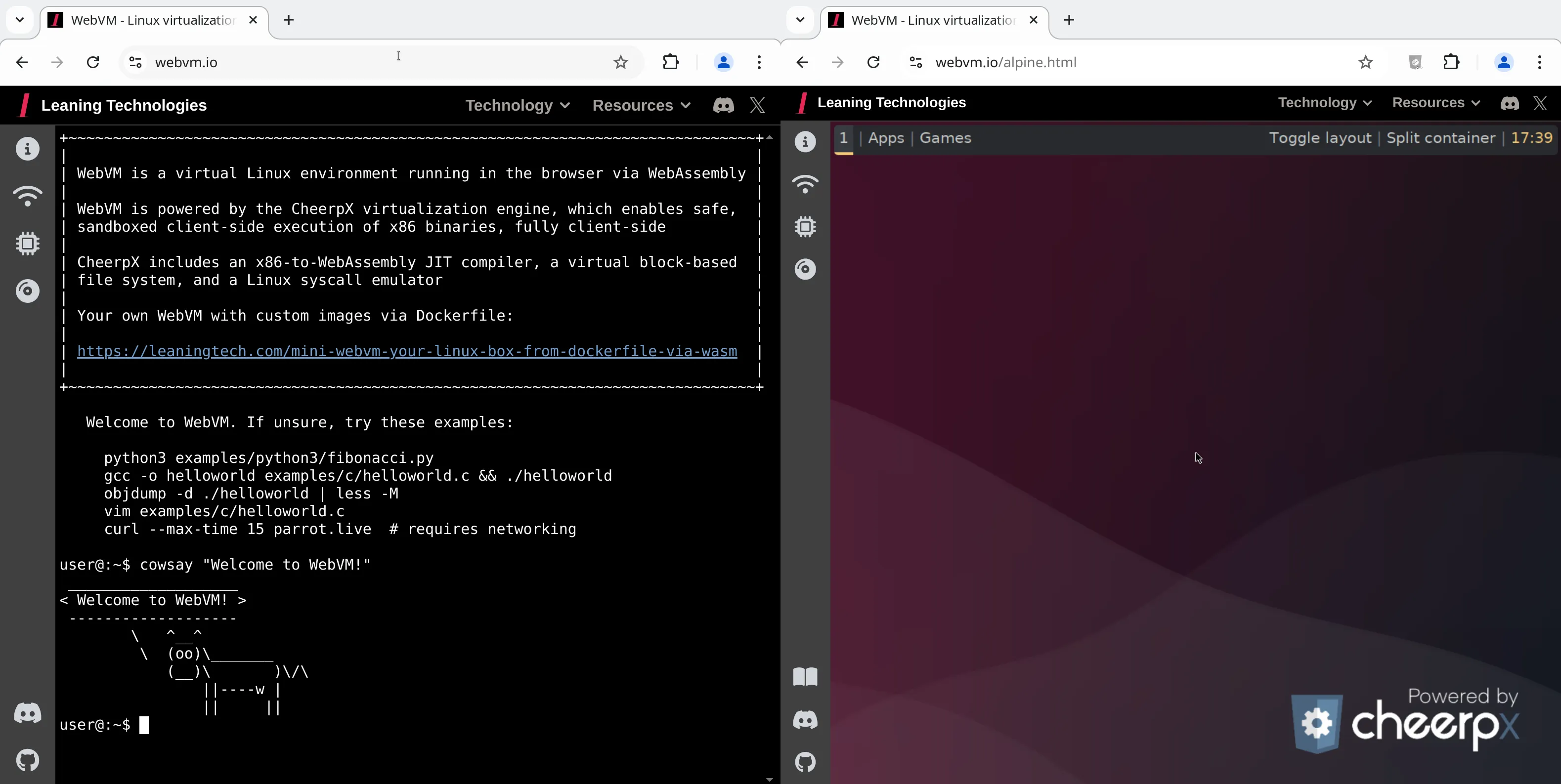 WebVm:完全在浏览器中运行的 Linux 虚拟机环境,无需任何后端服务器支持 WebVm:完全在浏览器中运行的 Linux 虚拟机环境,无需任何后端服务器支持